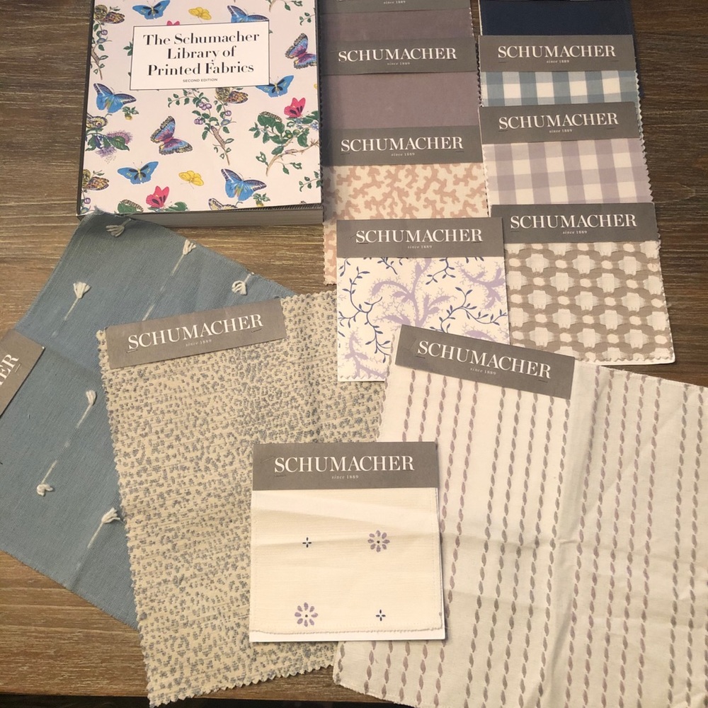 SCHUMACHER FABRICS PRINT BOOK & 12 FABRIC SAMPLES